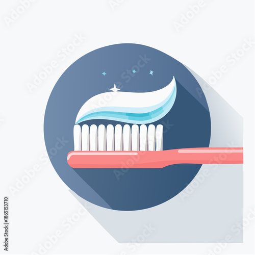 Essential dental care concept with a toothbrush and toothpaste, representing daily oral hygiene practices for a fresh mouth and healthy smile