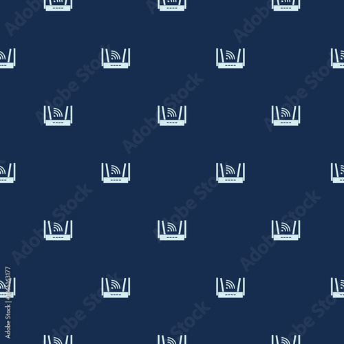 Internet service wireless router seamless pattern isolated on color background