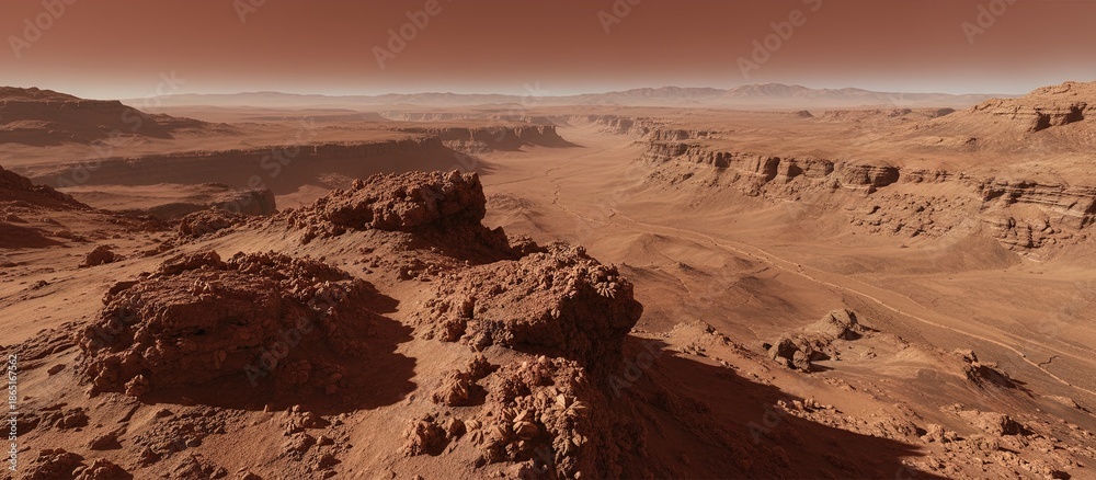 Fototapeta premium mars landscape - nature photography concept 