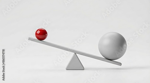 Risk imbalance concept showing unequal balance and decision pressure
