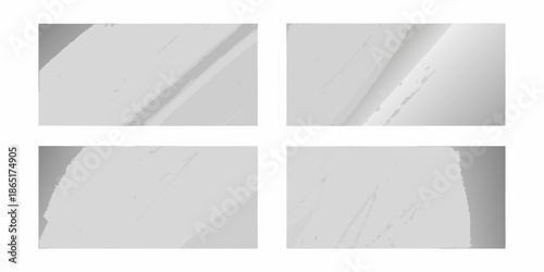 Four grayscale abstract panels with diagonal lines and varying light tones