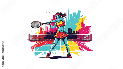 cycling, cyclist, bike, urban sports, street mural, sports vector, fitness, speed, athlete, flat design, bold colors, city background, graffiti style, modern illustration, advertising, branding, activ