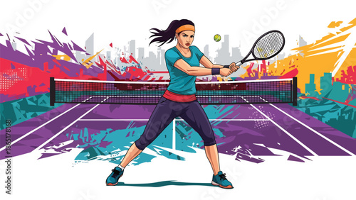 cycling, cyclist, bike, urban sports, street mural, sports vector, fitness, speed, athlete, flat design, bold colors, city background, graffiti style, modern illustration, advertising, branding, activ