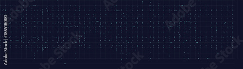 Abstract digital grid showcasing interconnected blue dots on a dark surface, symbolizing digital networks.