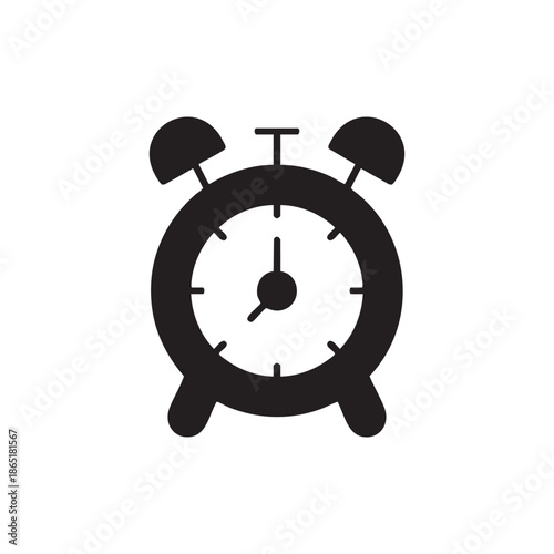 Alarm clock symbol vector illustration