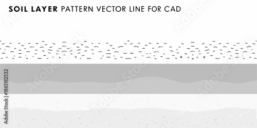 Gray scale soil layer pattern vector illustration for cad designs and construction