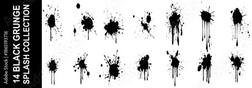 Image material collection drawn by spray vector illustration