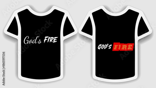 God’s fire christian t-shirt typography design.
