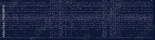 Futuristic tech grid pattern featuring intricate lines and digital elements on a dark background.