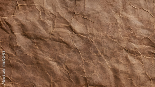 Old brown vintage crumpled paper background. Horizontal crumpled empty paper template for posters and banners. Vector illustration