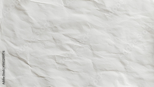 White clean crumpled paper background. Horizontal crumpled empty paper template for posters and banners. Vector illustration