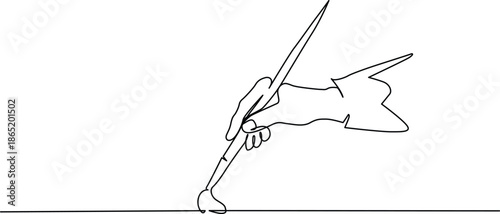 Hand holding knife Vector