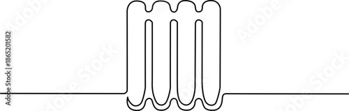 Illustration of a heat radiator Vector