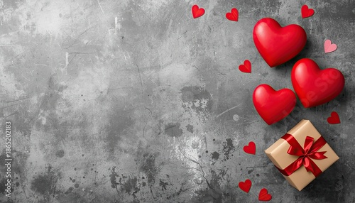 valentines day background with hearts