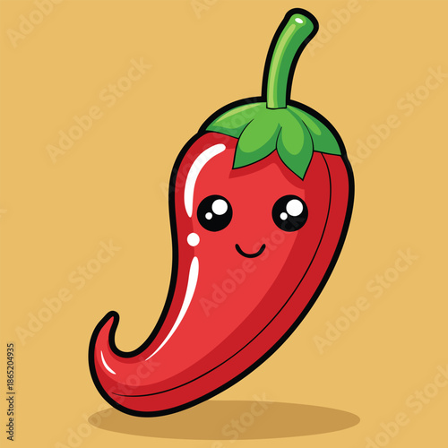 Red Chili Pepper Spicy Food Illustration Vector