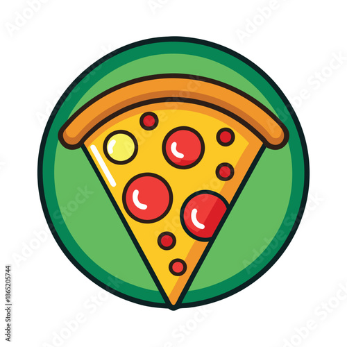 Pizza Slice Fast Food Illustration Vector