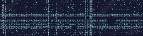 Explore an intricate digital grid pattern showcasing a futuristic tech design, perfect for technology concepts.