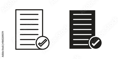 Survey icon in filled, thin line, stroke style for website and apps