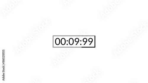 Fifteen second countdown timer animation from 15 second to 0 second on transparent background, 15 second countdown timer,countdown video with alpha channel.