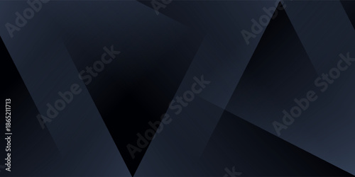 Modern black dark blue white abstract background. Minimal. Color gradient. Web banner. Geometric shape. 3d effect. Lines stripes triangles. Design. Futuristic. Metal metallic effect. Luxury. Premium.