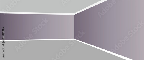 Empty room, hotel, office, corner with simple wall color