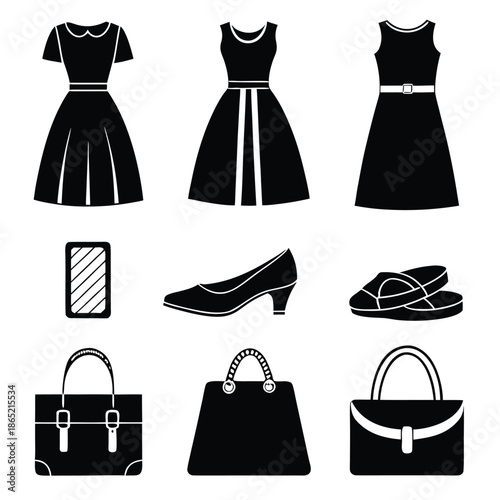 Women's Clothing and Accessories Icons