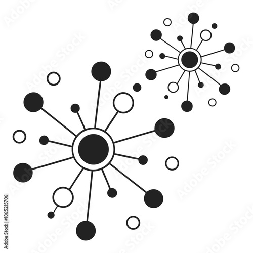 Abstract Starbursts with Circles and Dots explosion