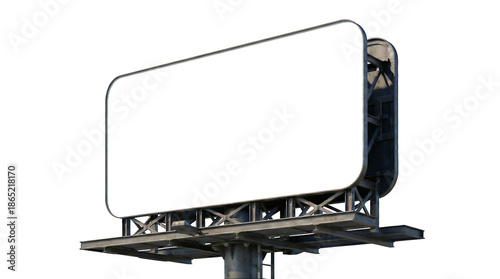 Blank billboard on transparent background PNG