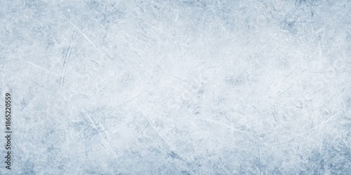 Ice rink surface with scratches and frosty texture