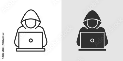Ethical Hacker Icon representing cybersecurity testing, penetration testing, white-hat hacking, and network vulnerability assessment.