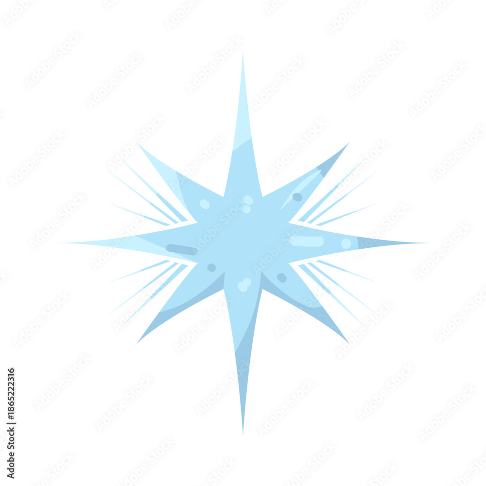 Fototapeta premium Illustration of Light Blue Starburst 