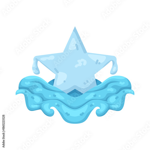 Illustration of Star on Water  