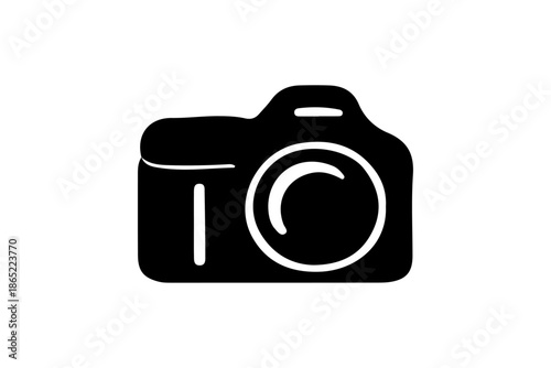 Digital Camera Icon Solid Black Photography Device Symbol