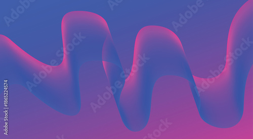 Colorful Abstract Waves in Gradient Styles  Vector Design.