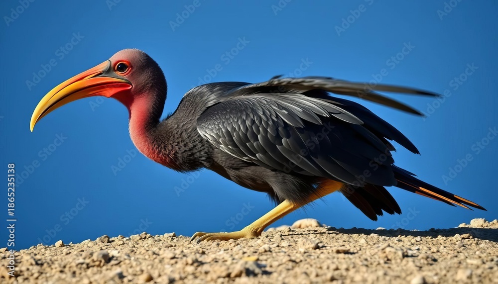 Fototapeta premium Flightless dodo bird, large hooked beak, native to Mauritius, extinct species, large bird, wildlife