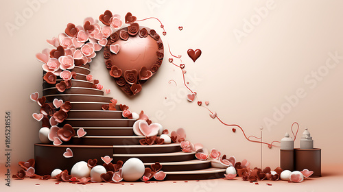 chocolate candy on white background, Valentines day digital backdrop couple in love heart, Valentines day digital backdrop couple in love heart

