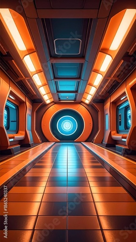 retro futuristic background for a poster, TikTok 6