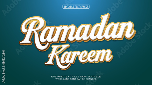 Ramadan Kareem text effect editable