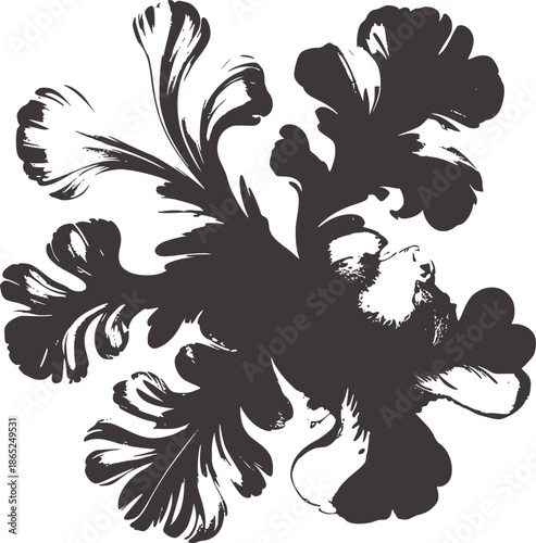 Symmetrical black and abstract