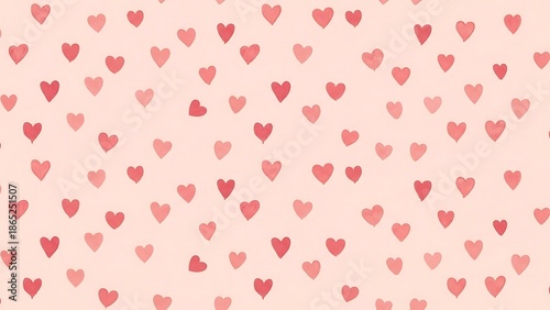 Wallpaper Mural Pastel pink background with scattered small hearts Torontodigital.ca