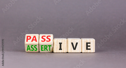 Foto Passive or assertive symbol