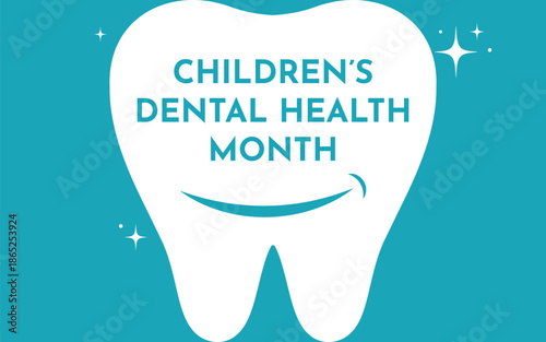  National Children's Dental Health Month Design concept , to raise awareness about the importance of oral health