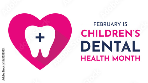  National Children's Dental Health Month Design concept , to raise awareness about the importance of oral health