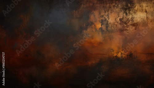 old grunge copper bronze rustic texture dark black generative ai