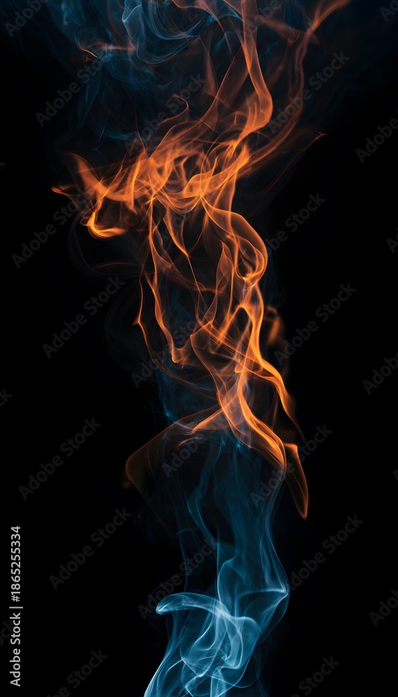 Fototapeta premium Dynamic fire and water intertwine a striking visual of elemental power and creative modern design