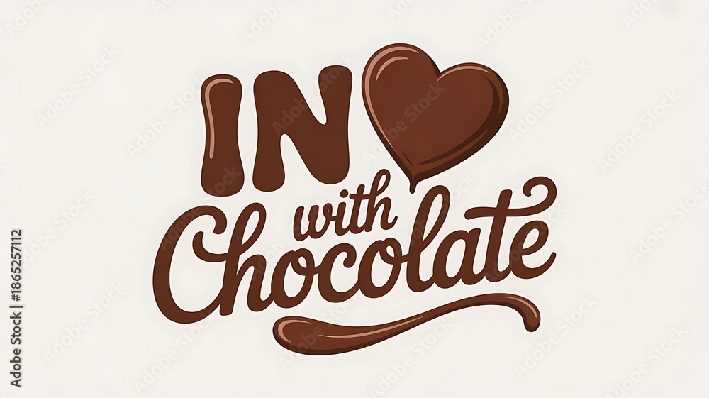 Fototapeta premium Celebrate world chocolate day with love and chocolate treats