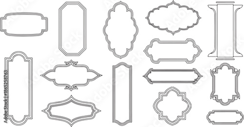 Vintage frames set isolated on . decorative frame vector white background eps