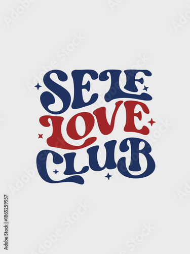 Retro Style Love Club Emblem Vector Design for Youth Fashion Social Organizations and Romantic Communities