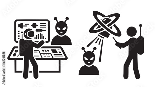 Futuristicconceptofaitechnologyandaliencommunicationwithhumans