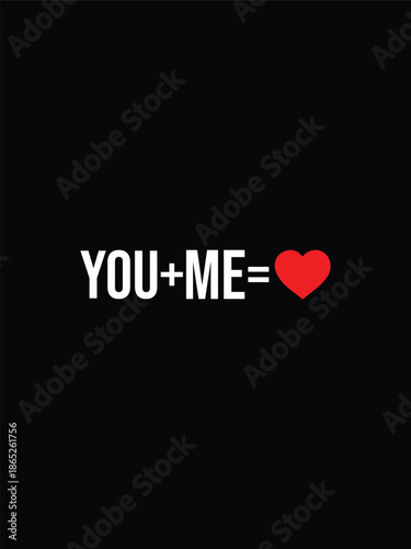 You and Me Together Forever Romantic Typography for Couple Anniversaries